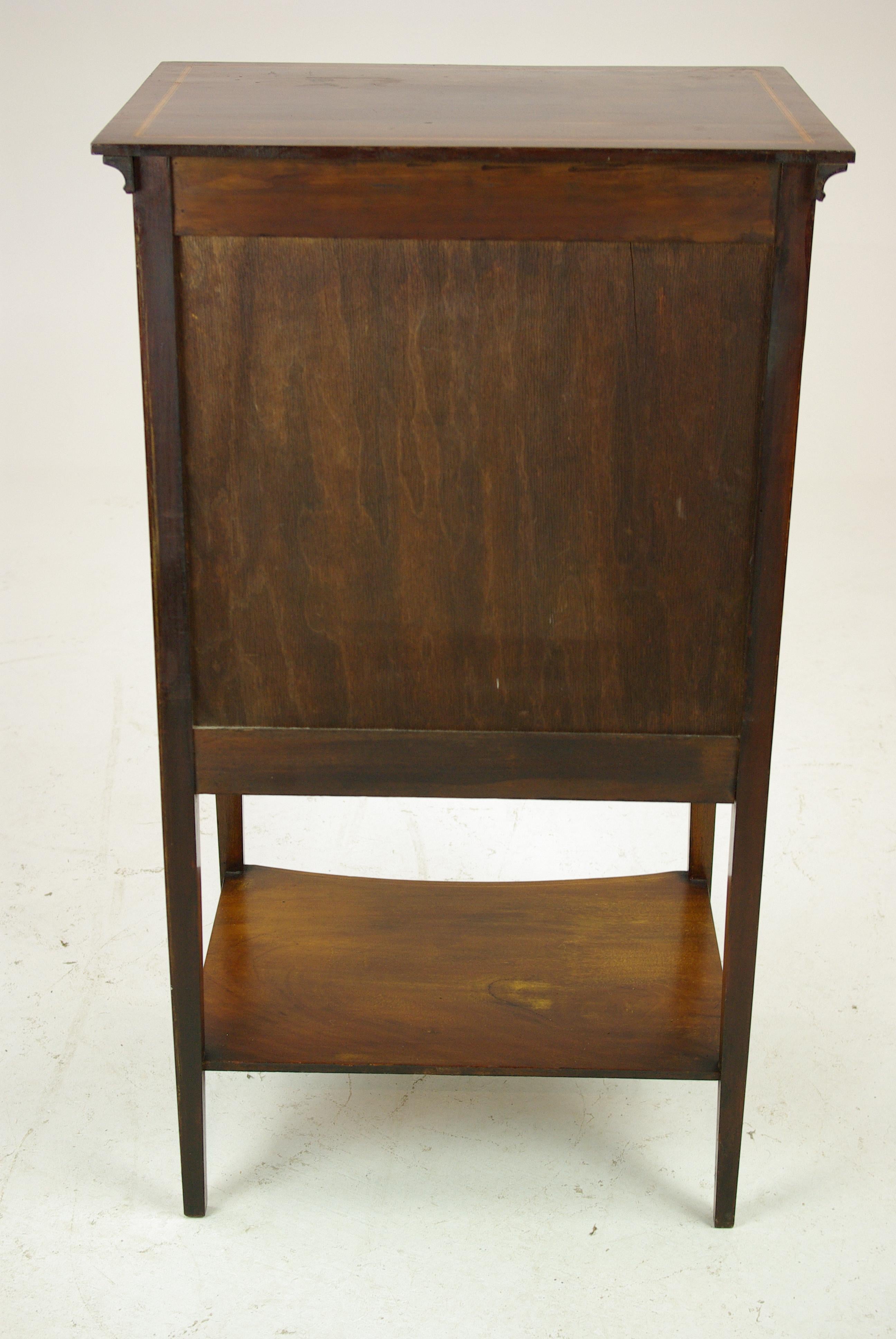 Blech-Musikschrank, Notenschrank, Notenaufbewahrung, Schrank aus Nussbaumholz, Schrank, 1900 7
