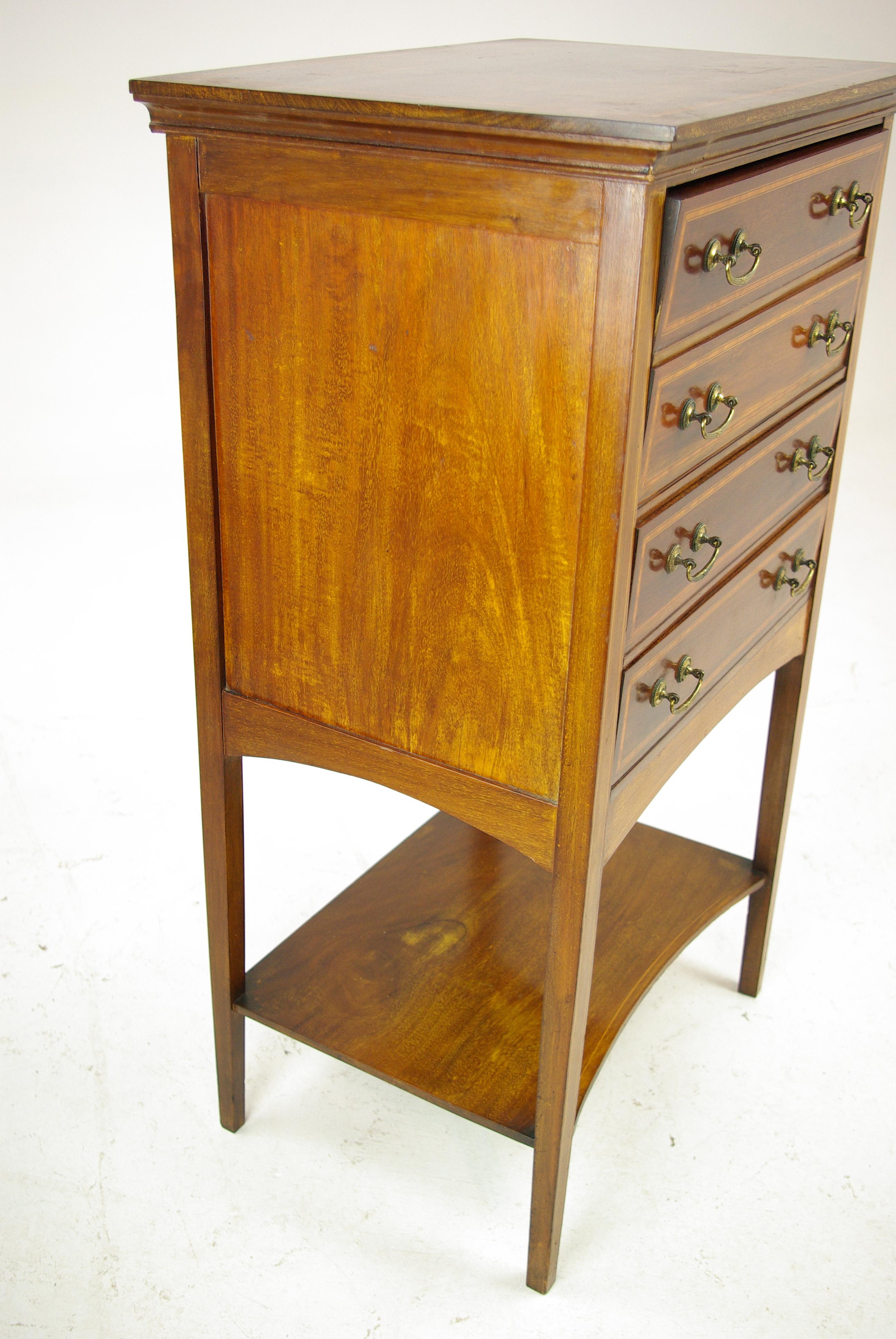 Sheet Music Cabinet, Music Storage, Walnut Cabinet, Scotland, 1900 In Good Condition In Vancouver, BC