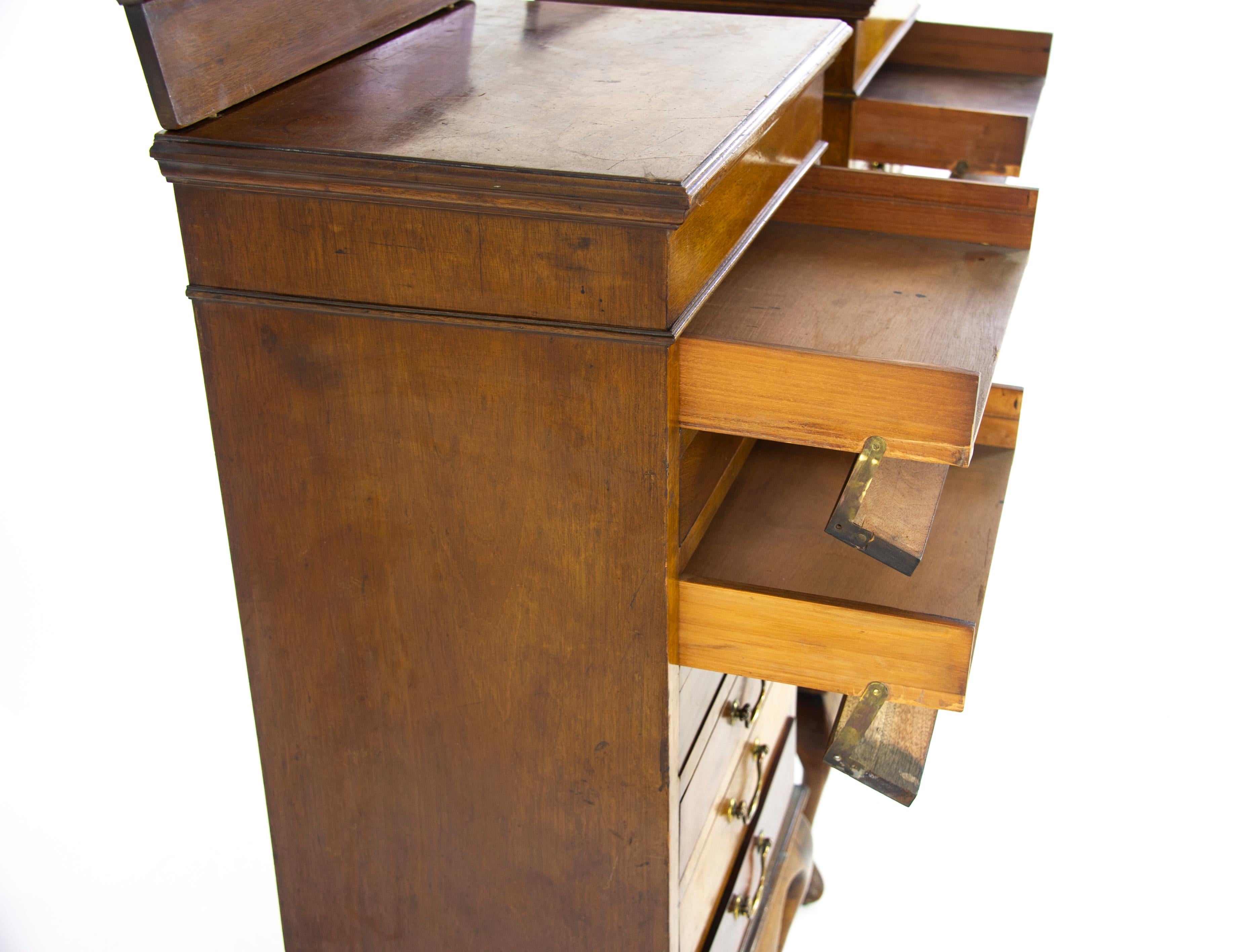 Scottish Sheet Music Cabinets, File Cabinets, Walnut, Scotland 1910, Antiques, B1208