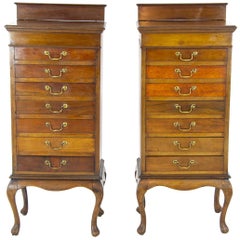 Sheet Music Cabinets, File Cabinets, Walnut, Scotland 1910, Antiques, B1208