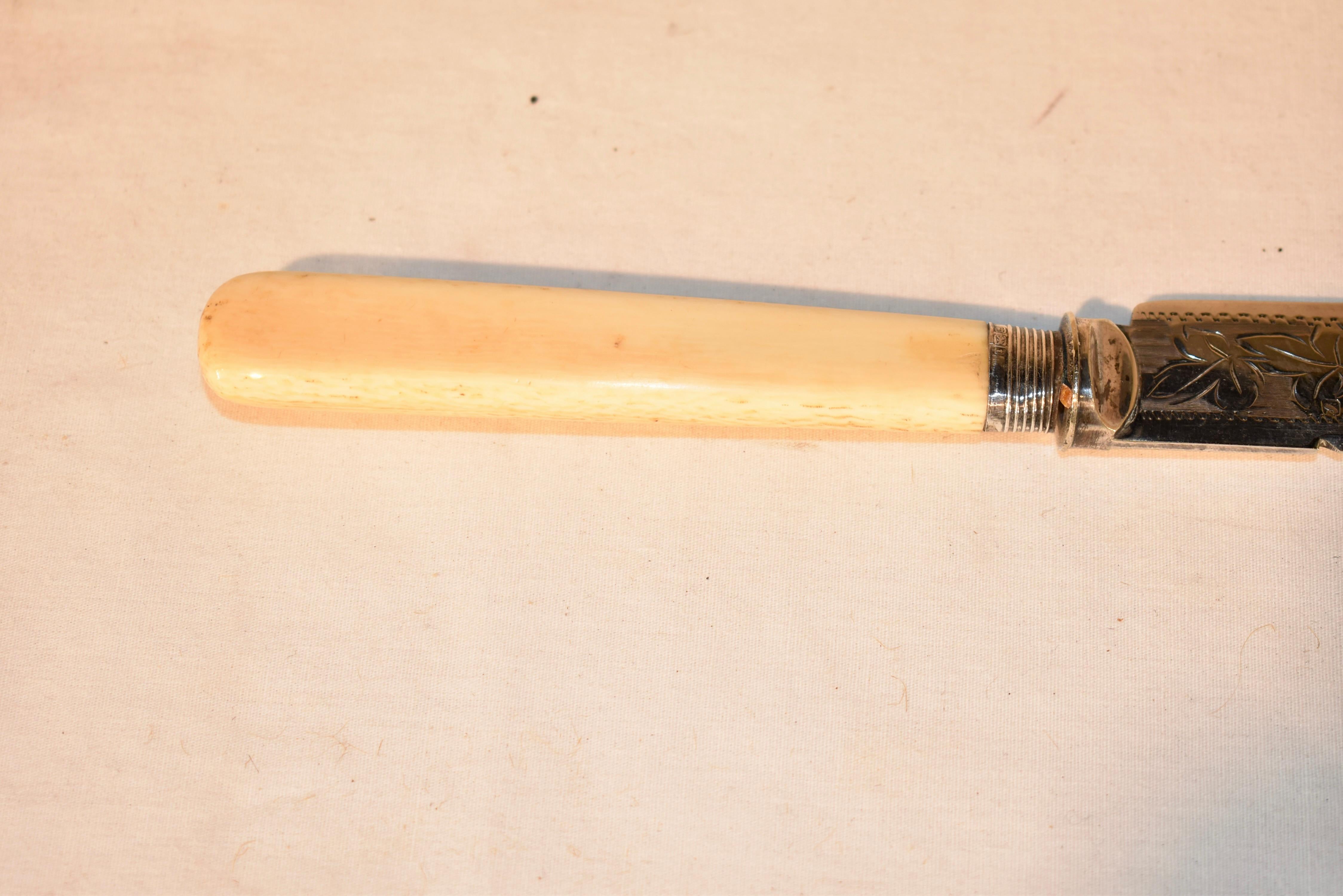 Anglais Couteau à gâteau Sheffield, daté de 1901 en vente