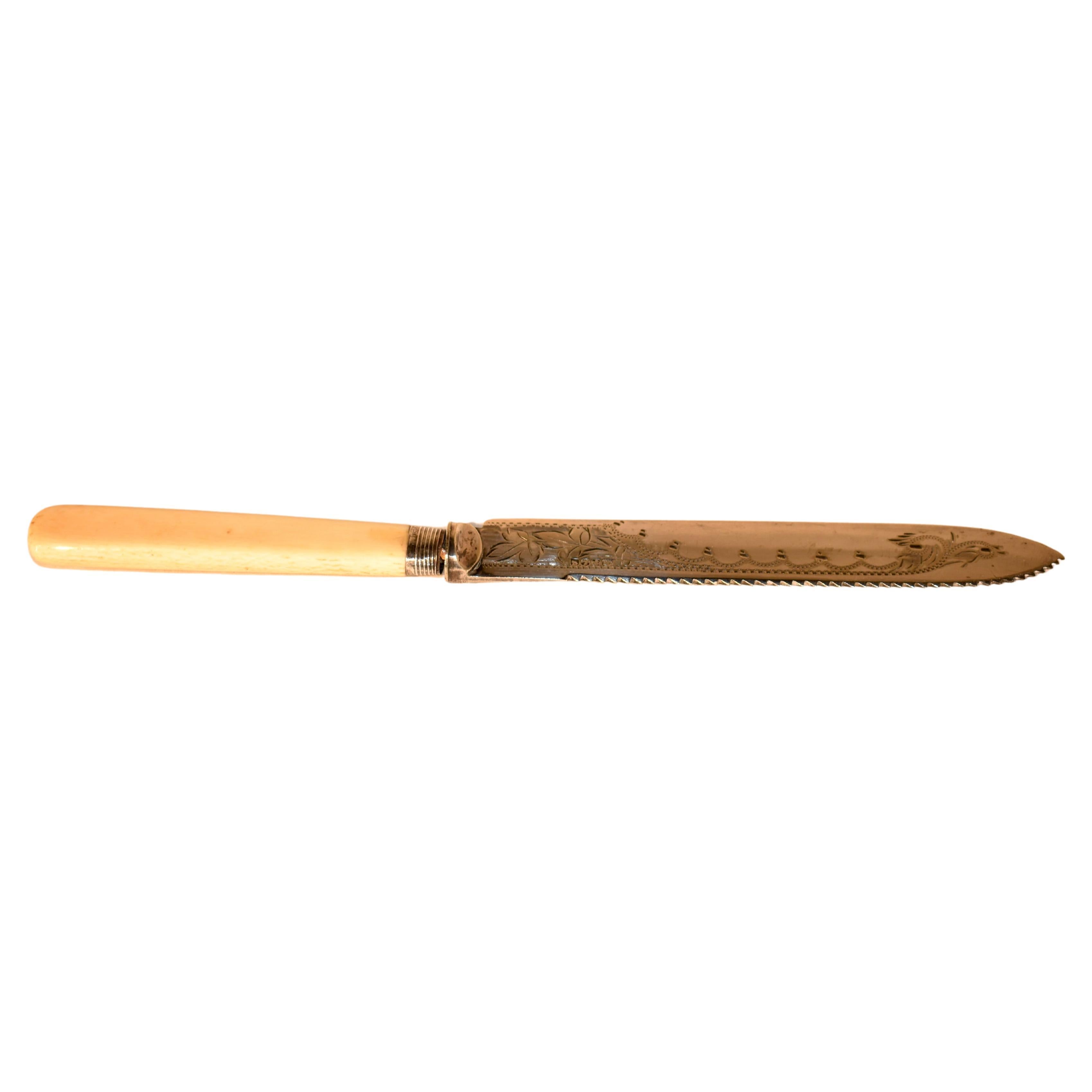 Cake-Messer aus Old Sheffield, datiert 1901