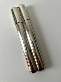 Portapuros de plata inglesa de Sheffield con petaca de rosca