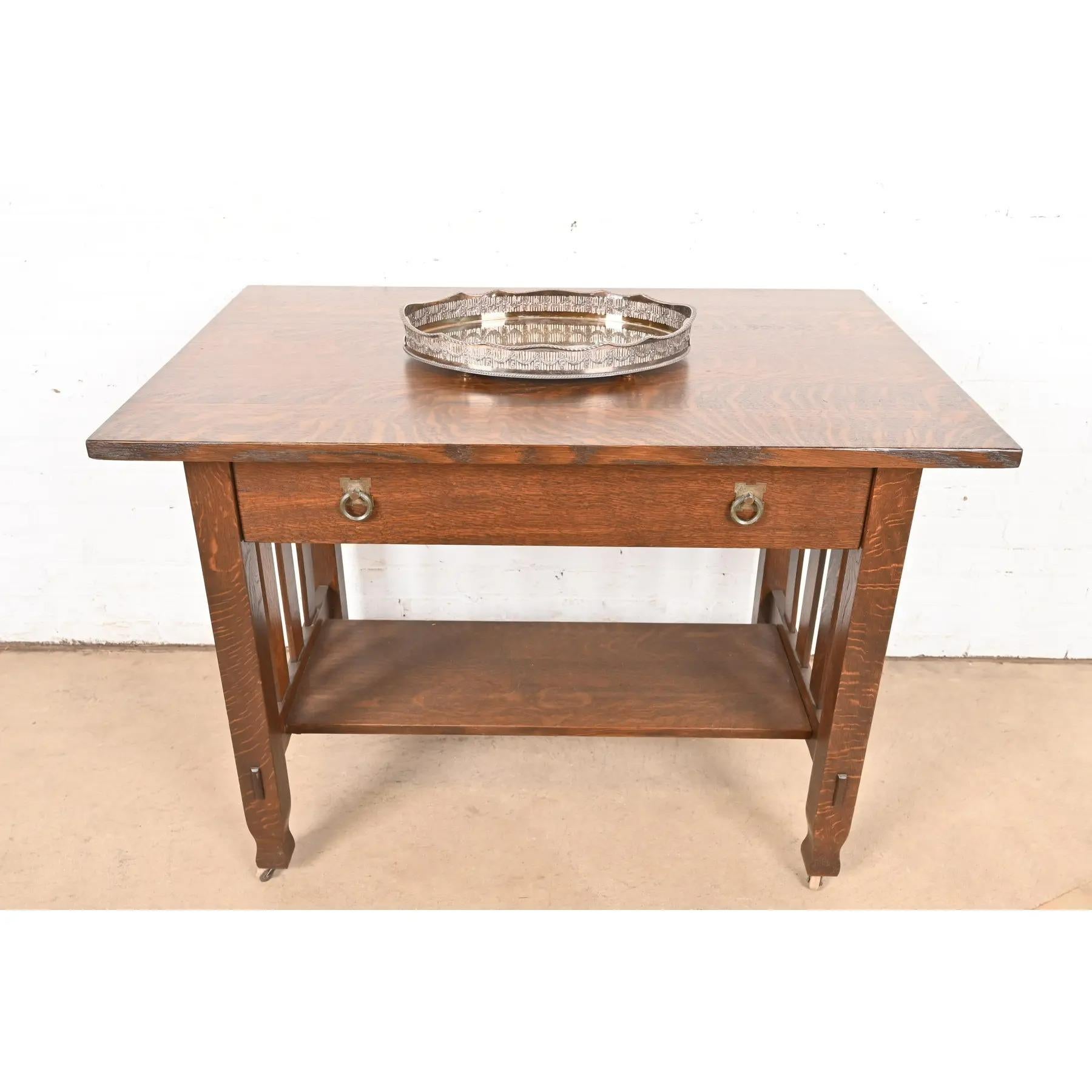 Sheffield English Victorian Silverplate Handled Reticulated Serving Tea Tray For Sale 5