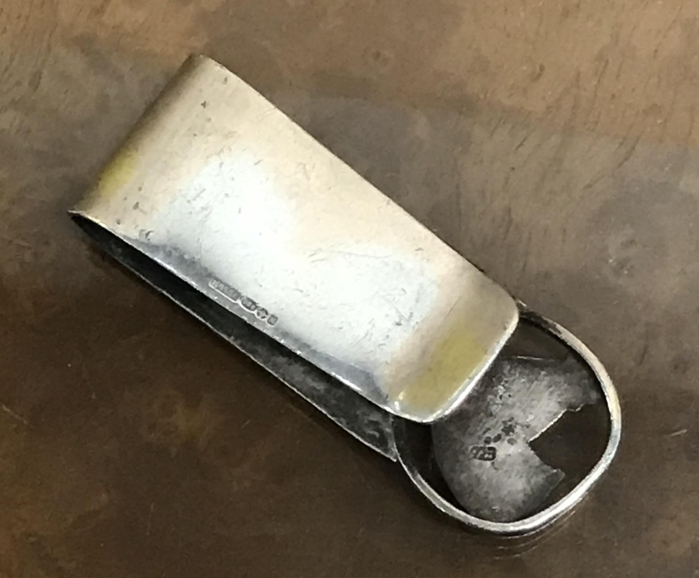 Sheffield Made 1997 Sterling Silver Hallmarked Horse Jockey Interest Money Clip 1