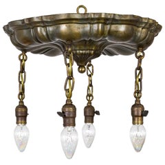 Antique Sheffield Pan Style 4-Light Flush Mount