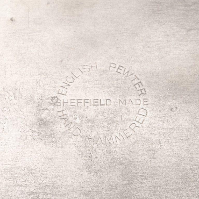 Caja para puros de peltre de Sheffield con esmalte de paisaje c1910 en venta 2