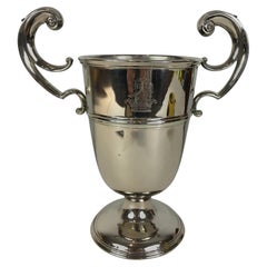 Sheffield Plate Armorial Crested Loving Cup