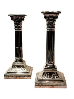 Sheffield Plate English Candles