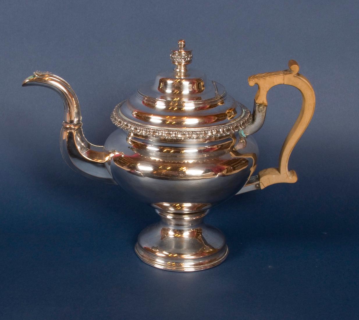 Sheffield Plate Tea and Coffee Service, American, Early 19th Century For Sale 2