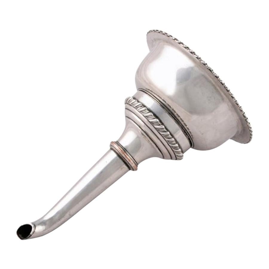 Sheffield Plated Wine Funnel, 19th Century For Sale