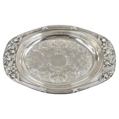 Sheffield Silver Co. USA Fruit Harvest Repousse Silver Plated Oval Platter Dish