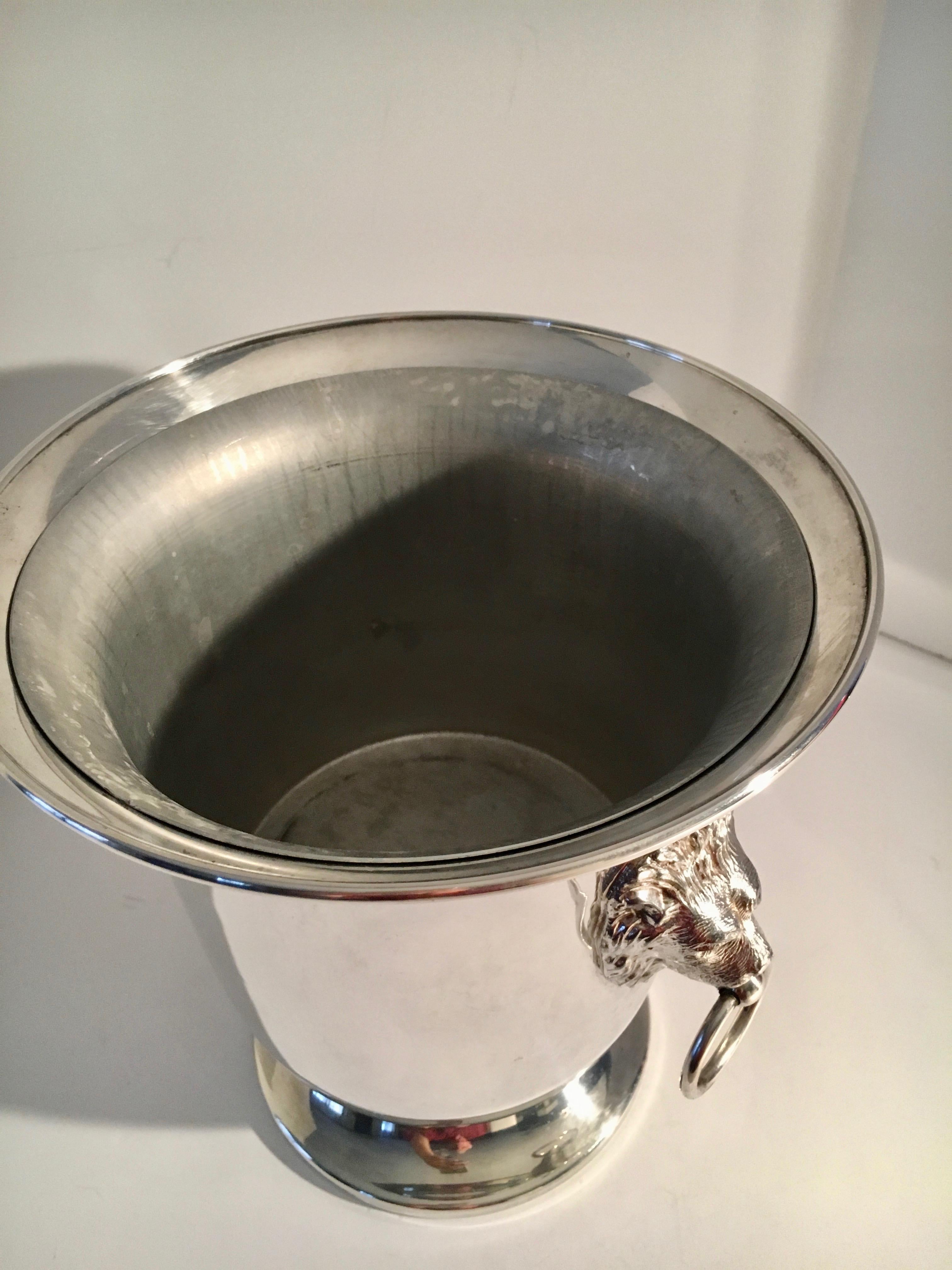 silver ice bucket