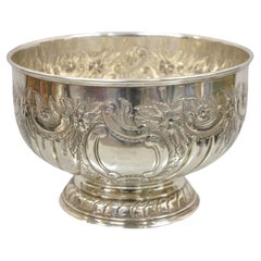 Sheffield Silver Plate Repousse Punch Bowl Champagne Wine Chiller Bucket