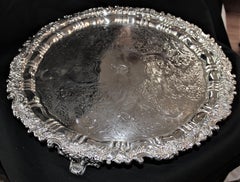 Sheffield Silver Plated Crested Salver Early 19th Century