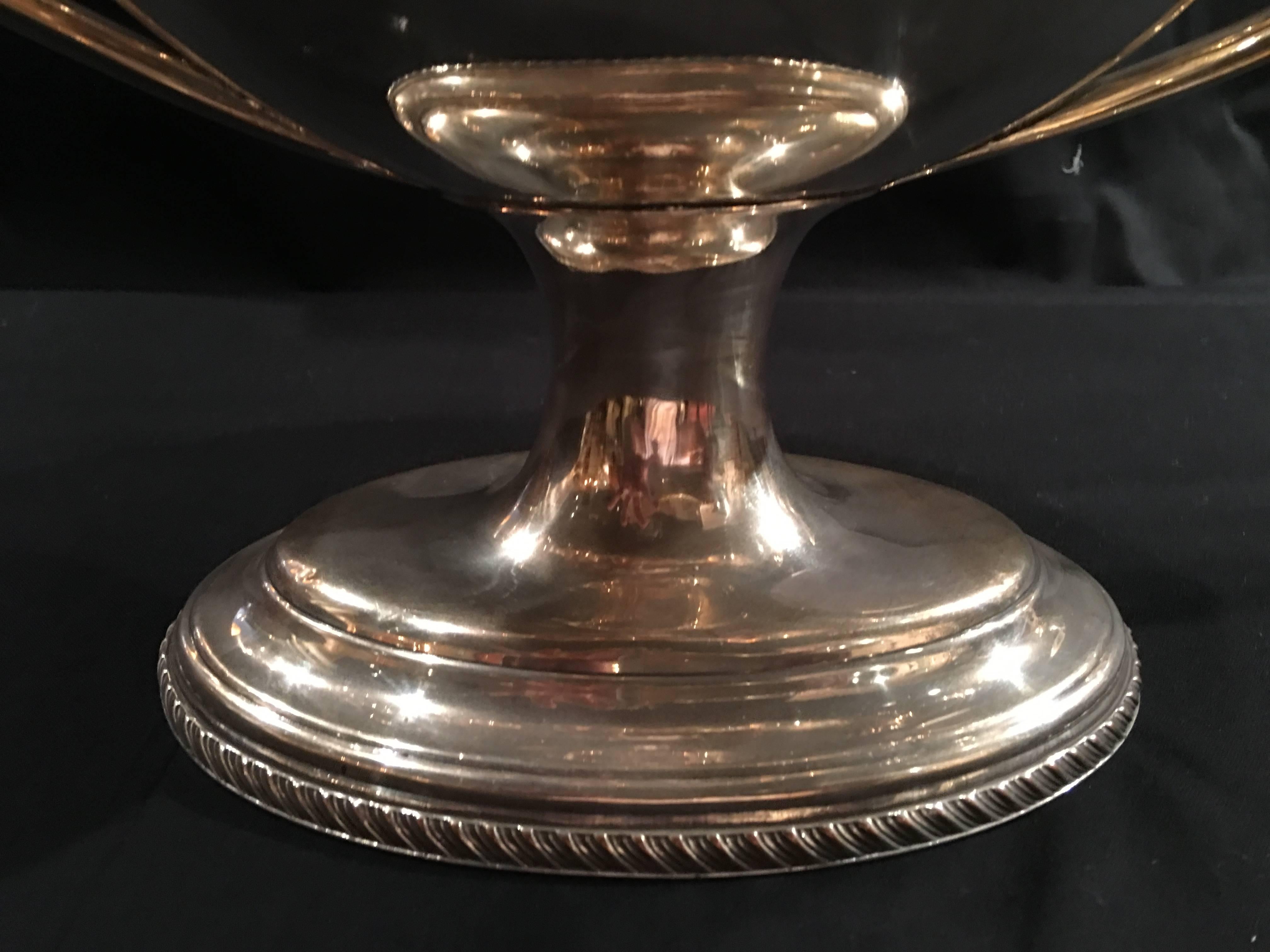 Sheffield Soup Tureen with Handles and Lid, Late 19th Century In Good Condition For Sale In Savannah, GA