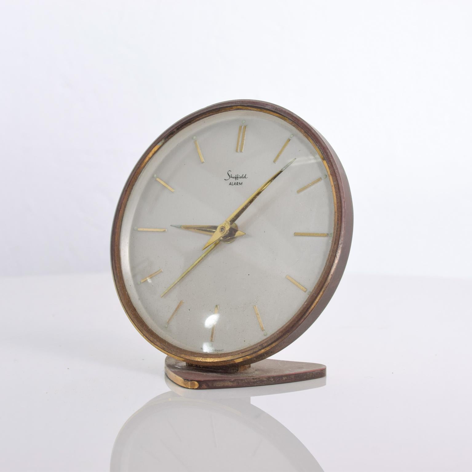 Sheffield, West Germany Table Clock Mid-Century Modern 1