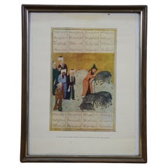Lo sceicco Sanan che si prende cura dei maiali – Manoscritto di calligrafia mistica persiana – Poesia – 15"