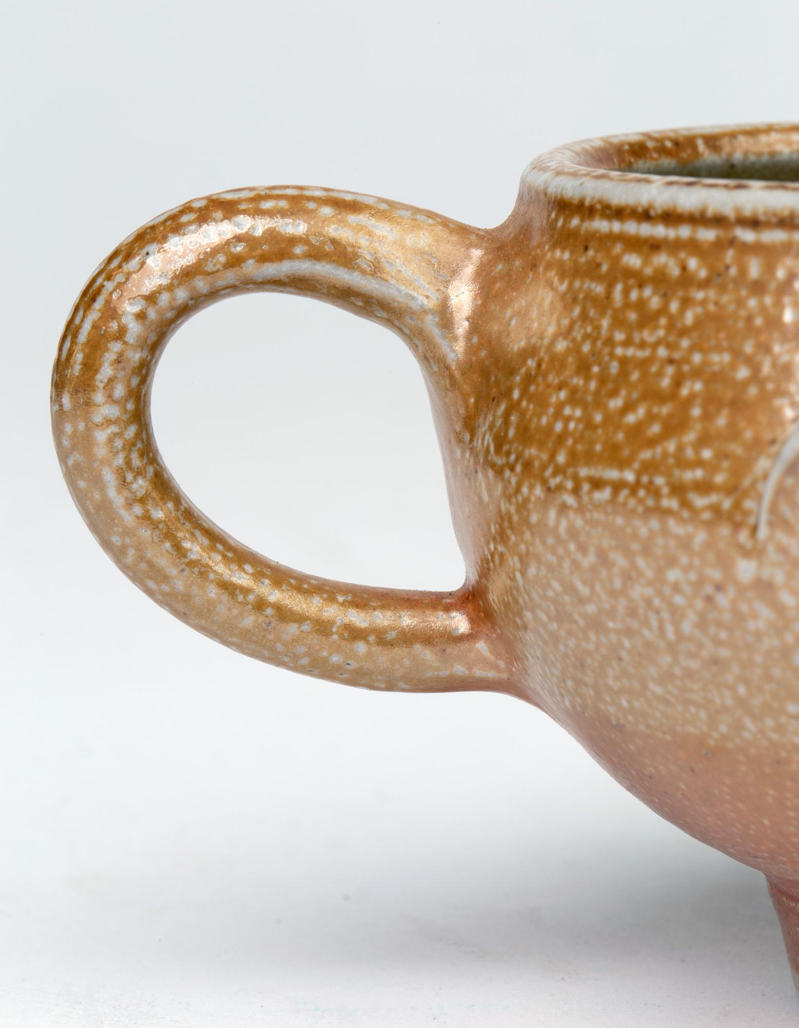 Sheila Casson Salzglasierter Studio Pottery-Krug aus Kastanienholz (20. Jahrhundert) im Angebot