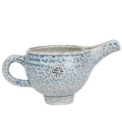 Sheila Casson Studio Pottery Blue Salt Glazed Jug, 20th Century