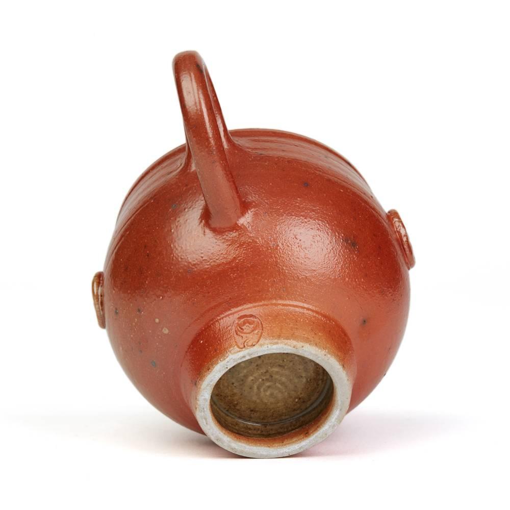 Sheila Casson Studio Pottery Red Salt Glazed Jug, 20th Century 1