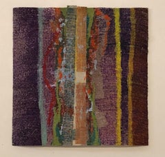 Bio Matrix, Políptico Cuadrado Abstracto Contemporáneo Original en Técnica Mixta