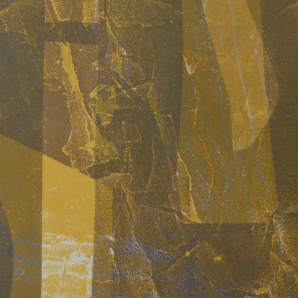 BRHHP 1, Monoprint contemporaneo a toni neutri originale e firmato - Print Astratto di Sheila Crider
