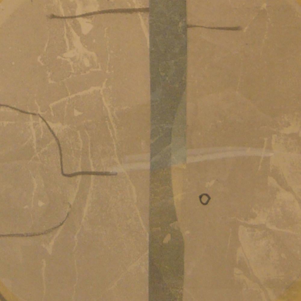 BRRHP 47, Monoprint contemporaneo a toni neutri originale e firmato - Abstract Print Marrone di Sheila Crider