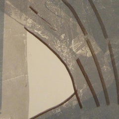 BRRHP 49, Original Signed Contemporary Neutral Toned Monoprint