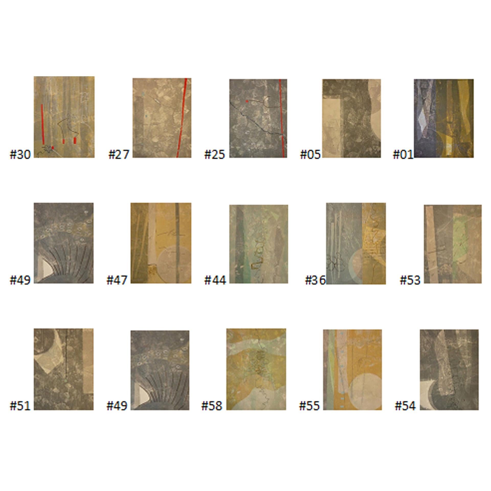 BRRHP 53, Monoprint contemporaneo a toni neutri originale e firmato
30