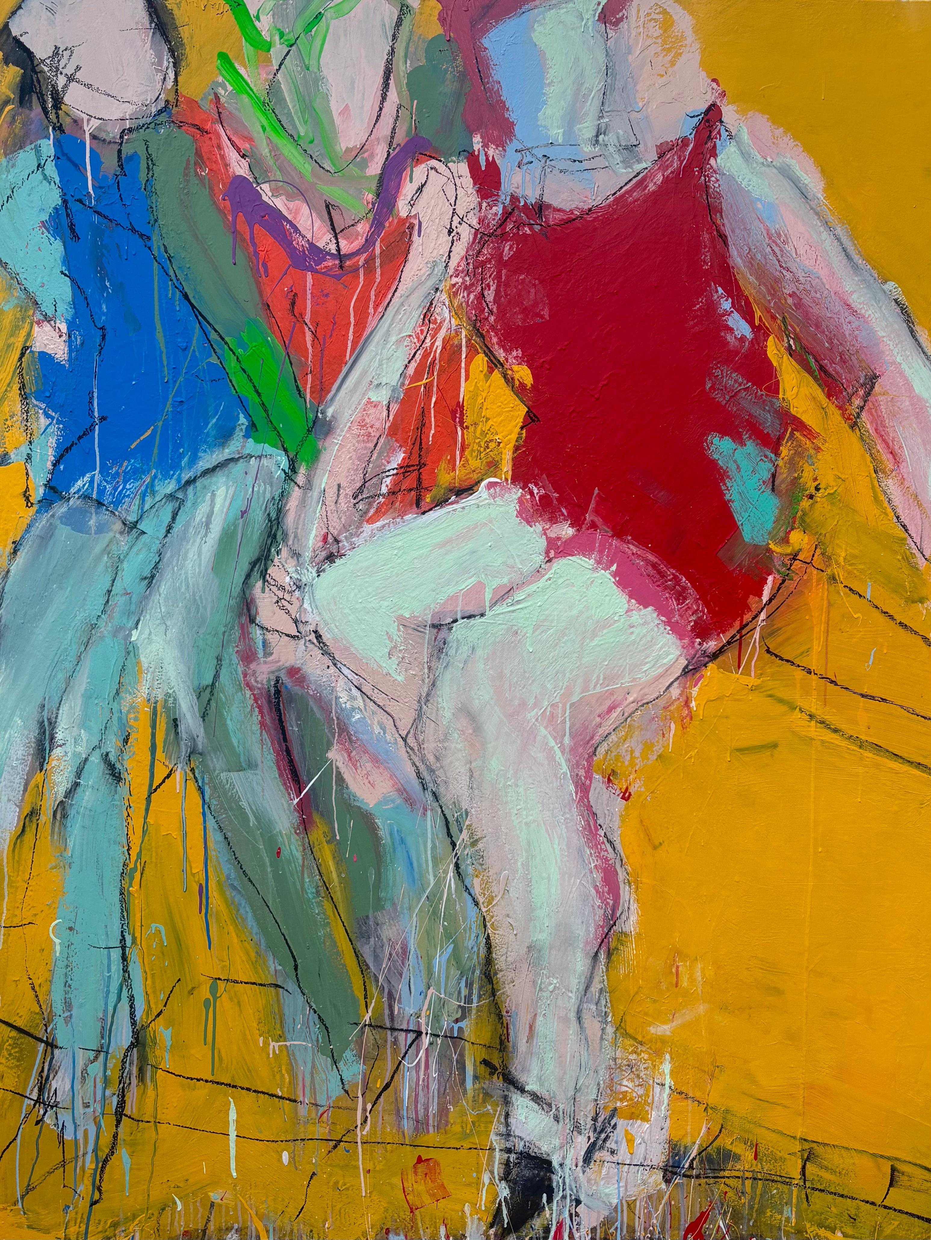 Figurative Painting di Sheila Daube - Fai il pieno di gambe