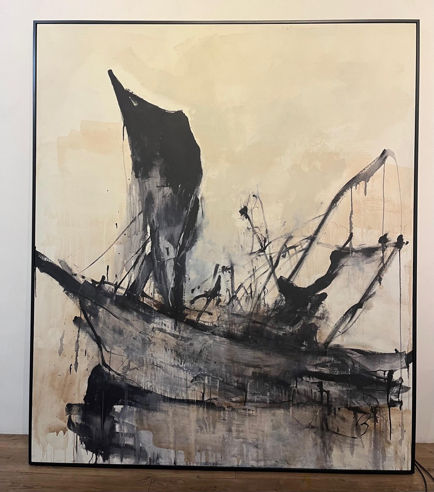 Shipwreck!!

Sheila Daube is an abstract expressionist painter, best known for artworks in dark, rich tones steeped in mythology, pop culture and wit. Her sensuous surfaces and jewel tone colors invite the viewer in to experience the delight of the