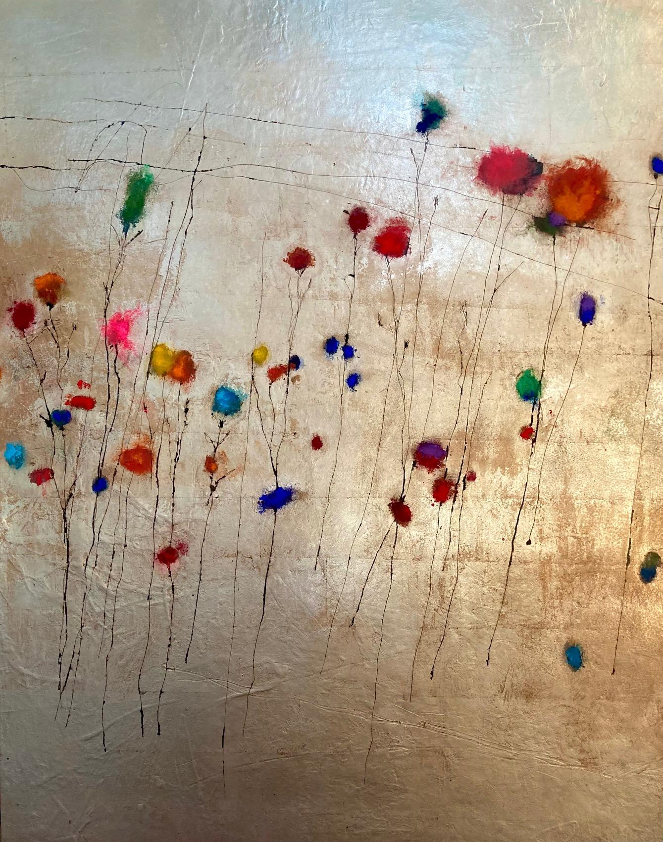 Sheila Daube is an abstract expressionist painter, best known for artworks in dark, rich tones steeped in mythology, pop culture and wit. Her sensuous surfaces and jewel tone colors invite the viewer in to experience the delight of the world as she