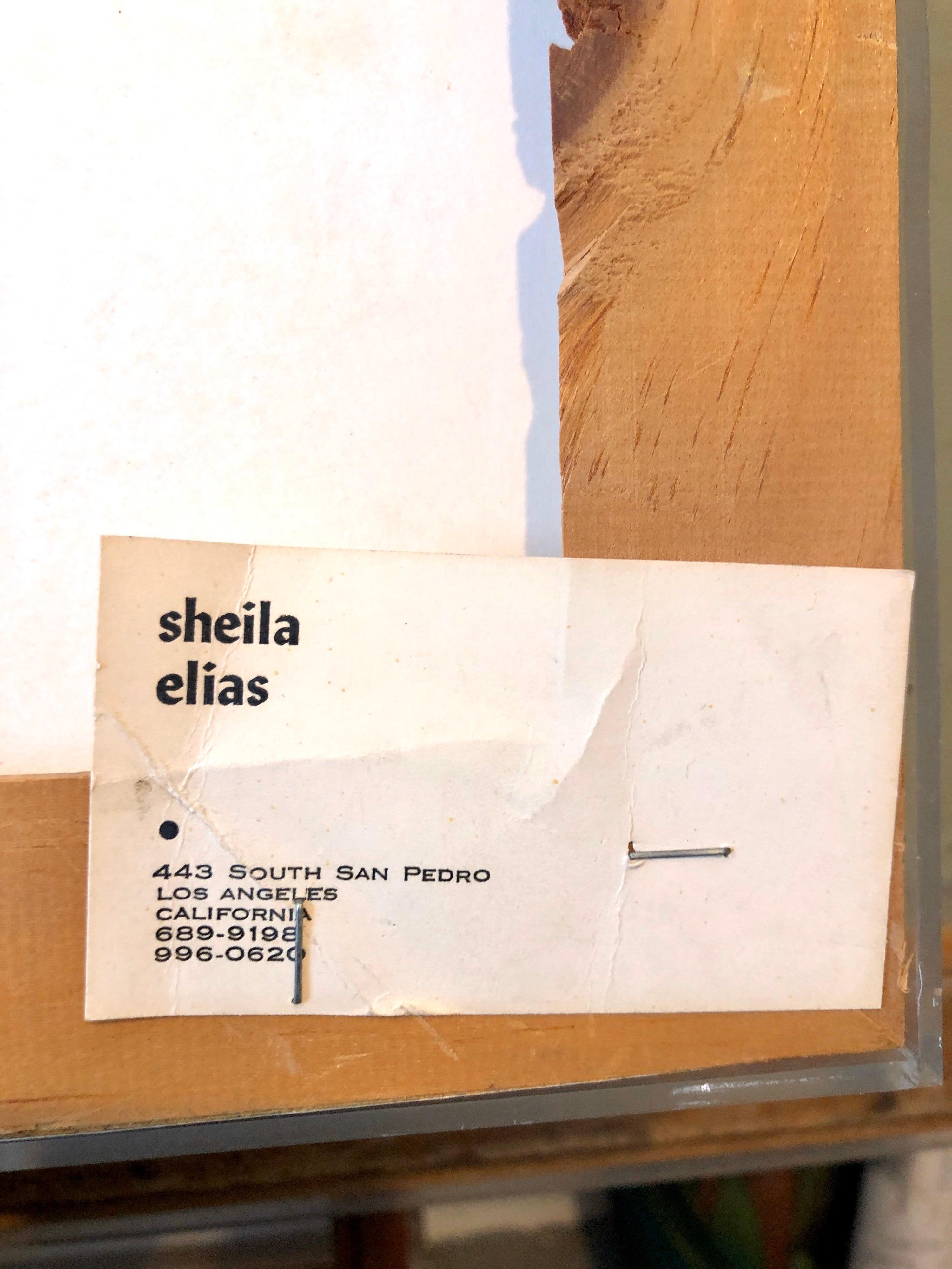 1980's Mixed Media Painting Glitter Feminist Pop Art Miami Artist Sheila Elias For Sale 8