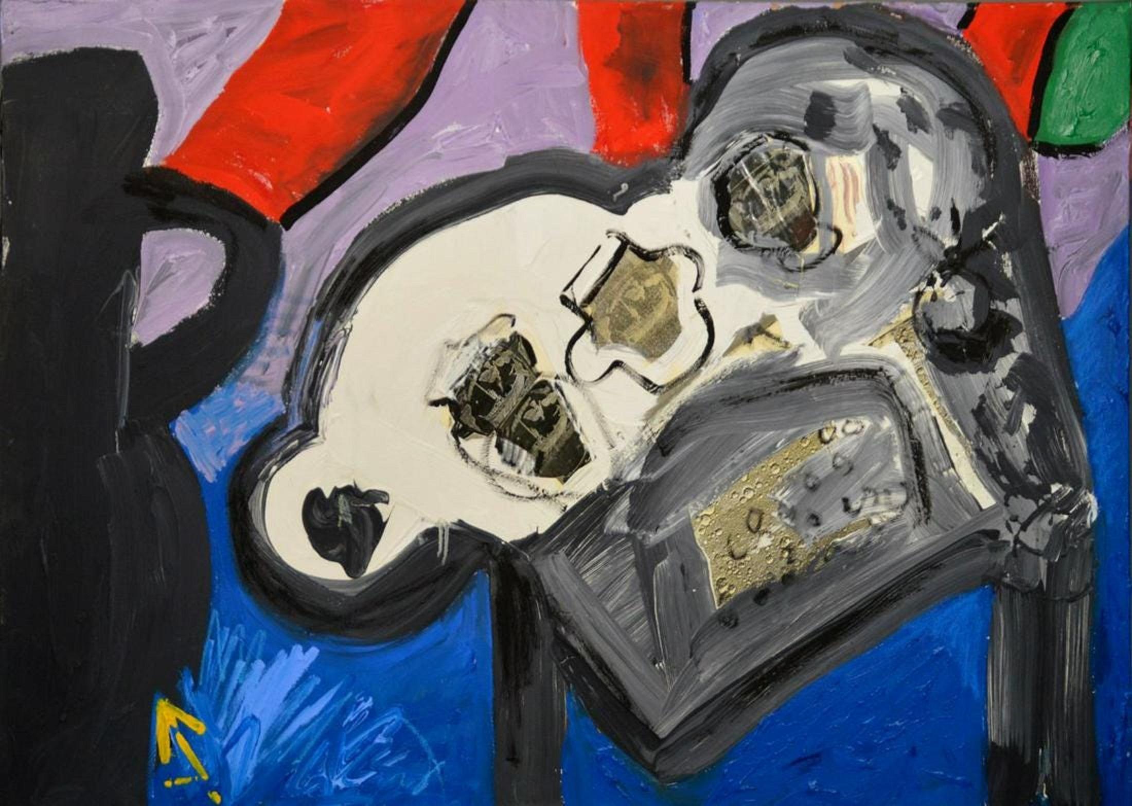 Pintura al óleo Collage fotográfico Ensamblaje Arte pop feminista Artista de Miami Sheila Elias en venta 1