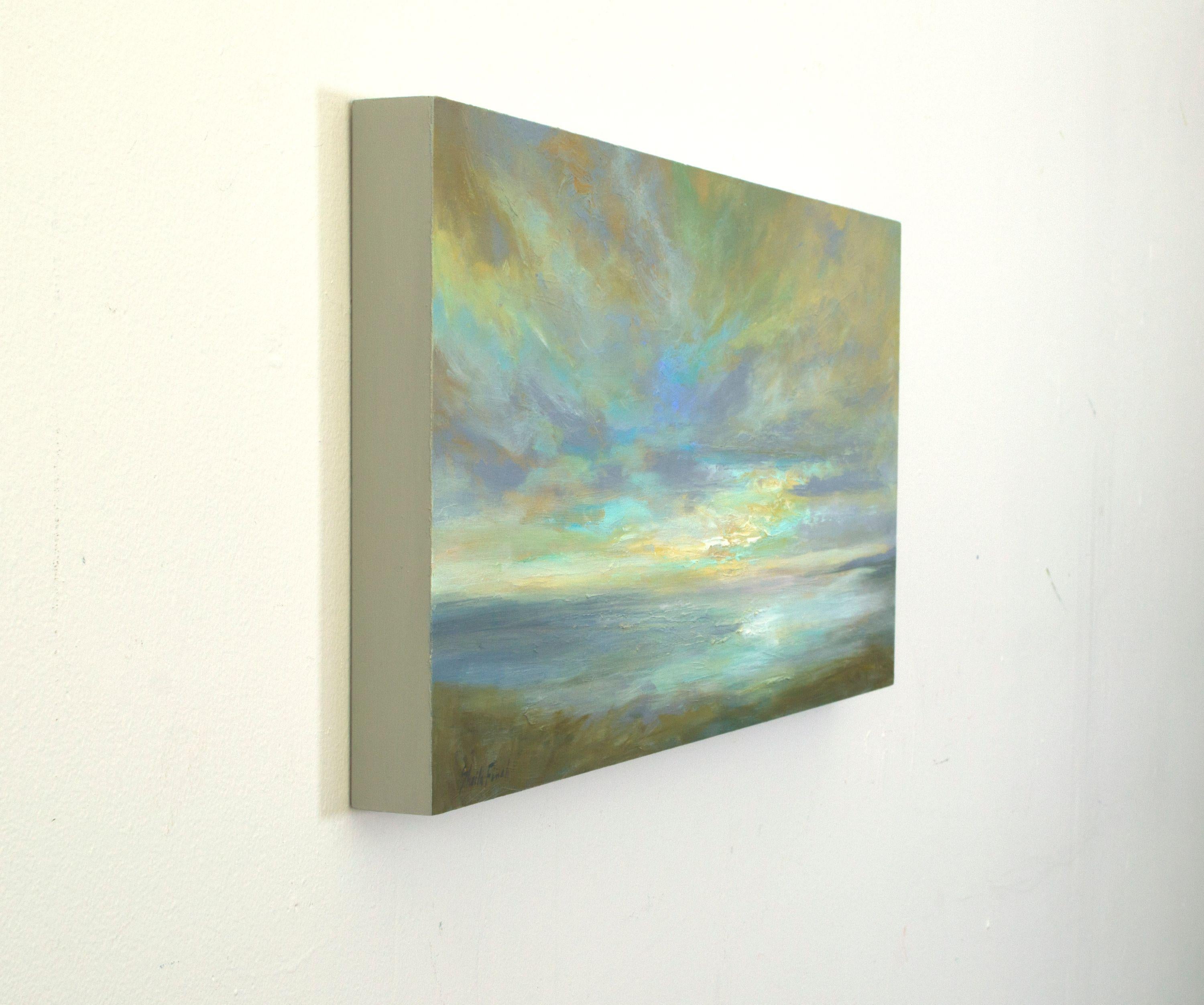 Cielo costero 5, Pintura, Óleo sobre panel de madera - Painting de Sheila Finch