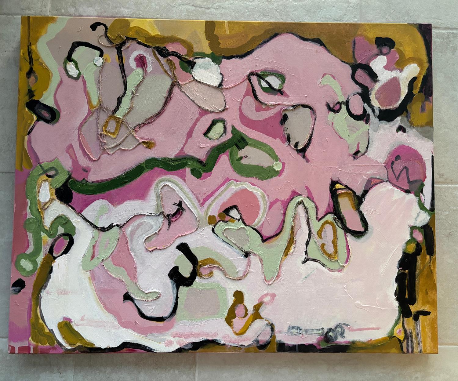 Seamstressed Heroines, Abstract Painting For Sale 1