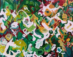 Tableau de jardin fantastique 31, peinture abstraite