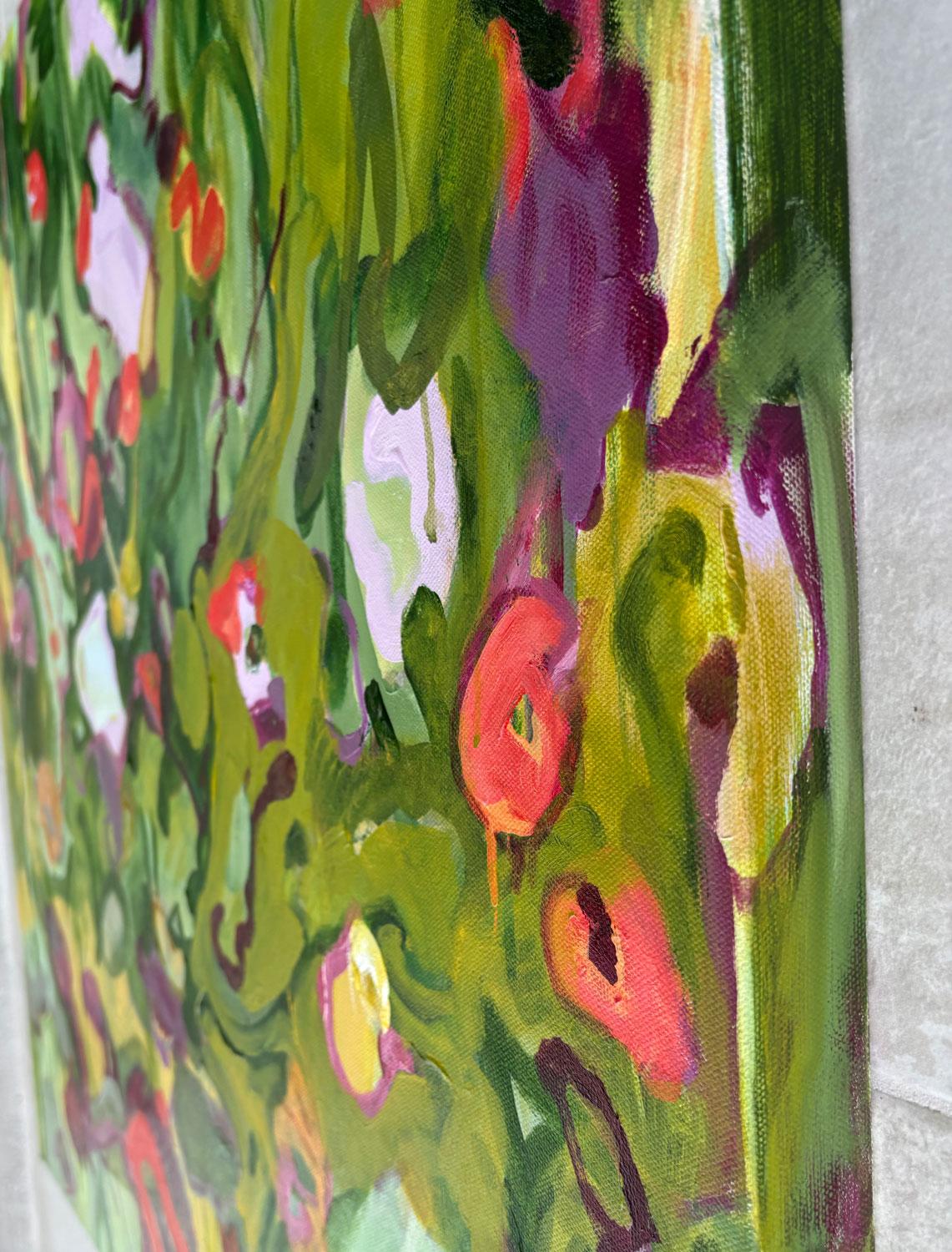Linguaggio fiorito 4, Pittura astratta - Painting di Sheila Grabarsky