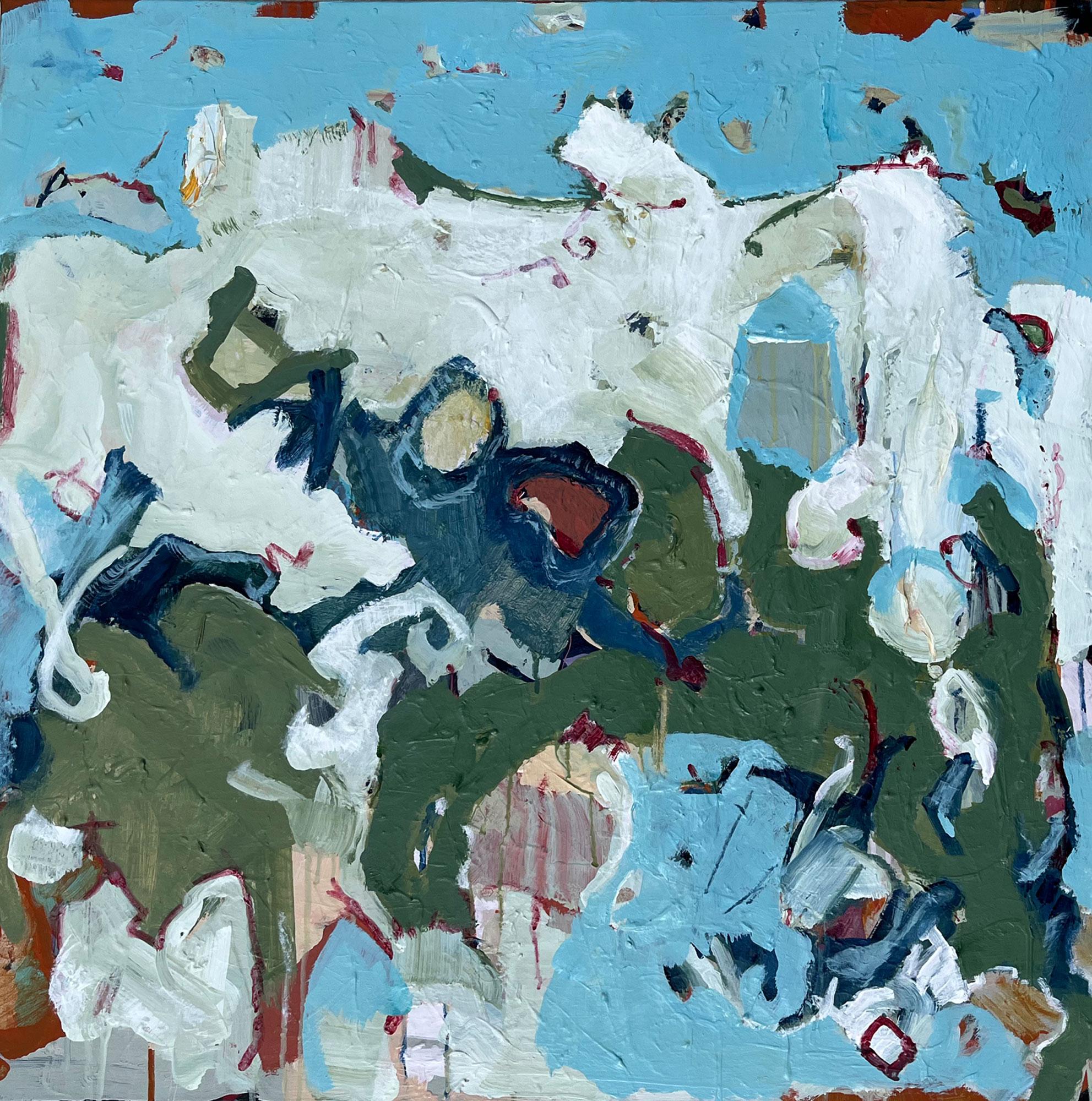 <p>Artist Comments<br>Artist Sheila Grabarsky shows a gestural abstract in intricate layers of acrylic paint and acrylic skins. She utilizes the dried paint, pulled from her palettes and adhered to the surface, as drawing elements and lines. "The