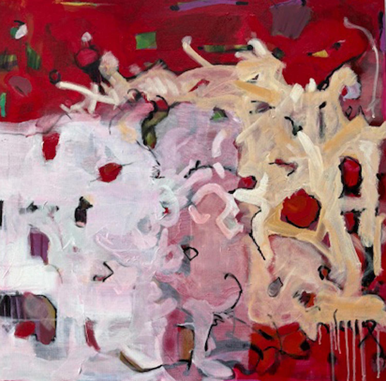 Sheila Grabarsky Abstract Painting – Old Rebel Reeling, Abstrakte Malerei