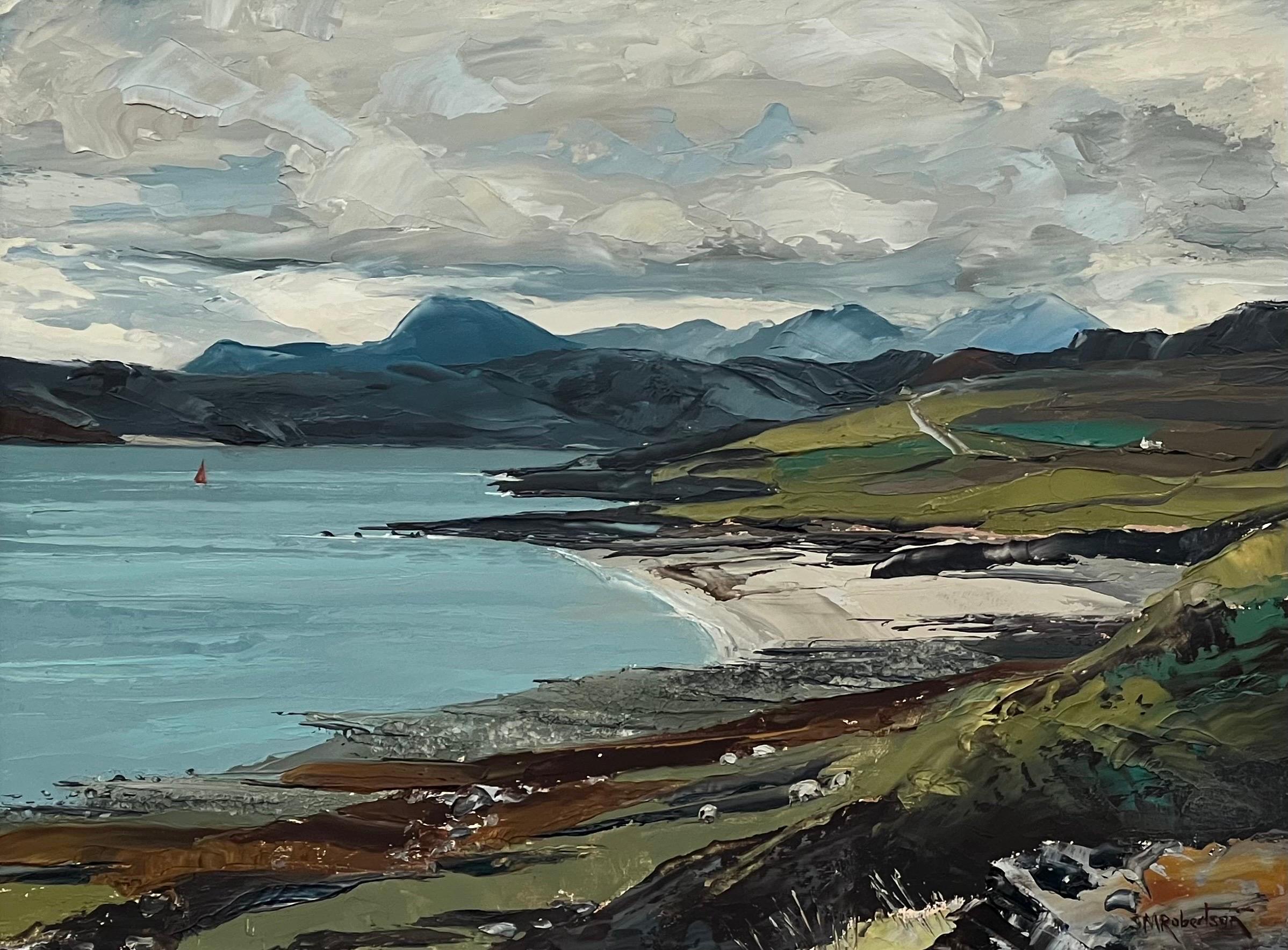 Scottish Highland Seascape Shoreline Impasto Painting by Royal Society Artist For Sale 8