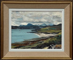 Scottish Highland Seascape Shoreline Impasto Painting by Royal Society Artist