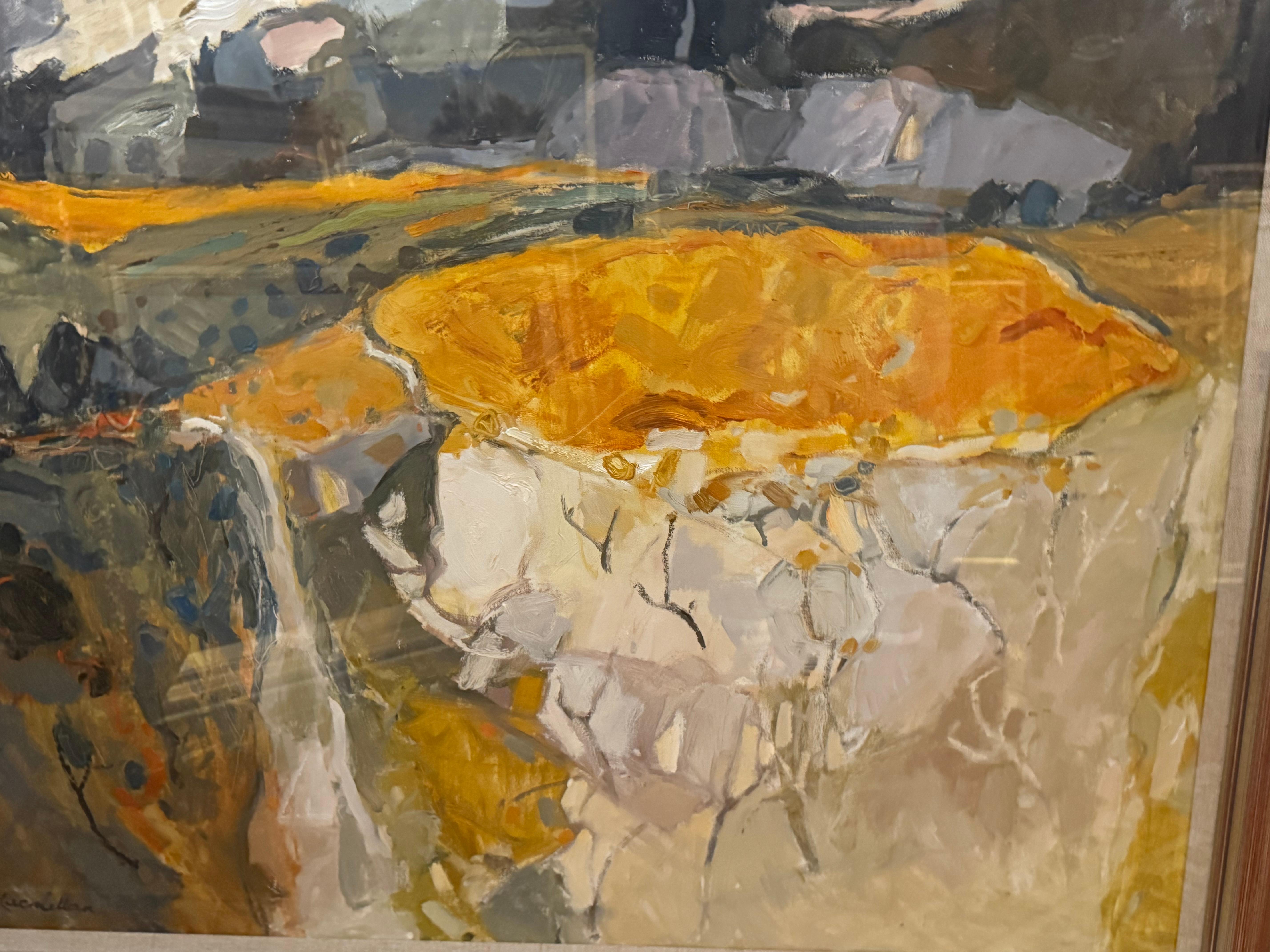 Sunflowers of Provence, Expression abstraite 20e siècle/début 21e siècle écossais en vente 3