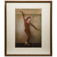 Retro Sheila Metzner Signed Atelier Fresson Print of Ballerina "One of Two", 1984