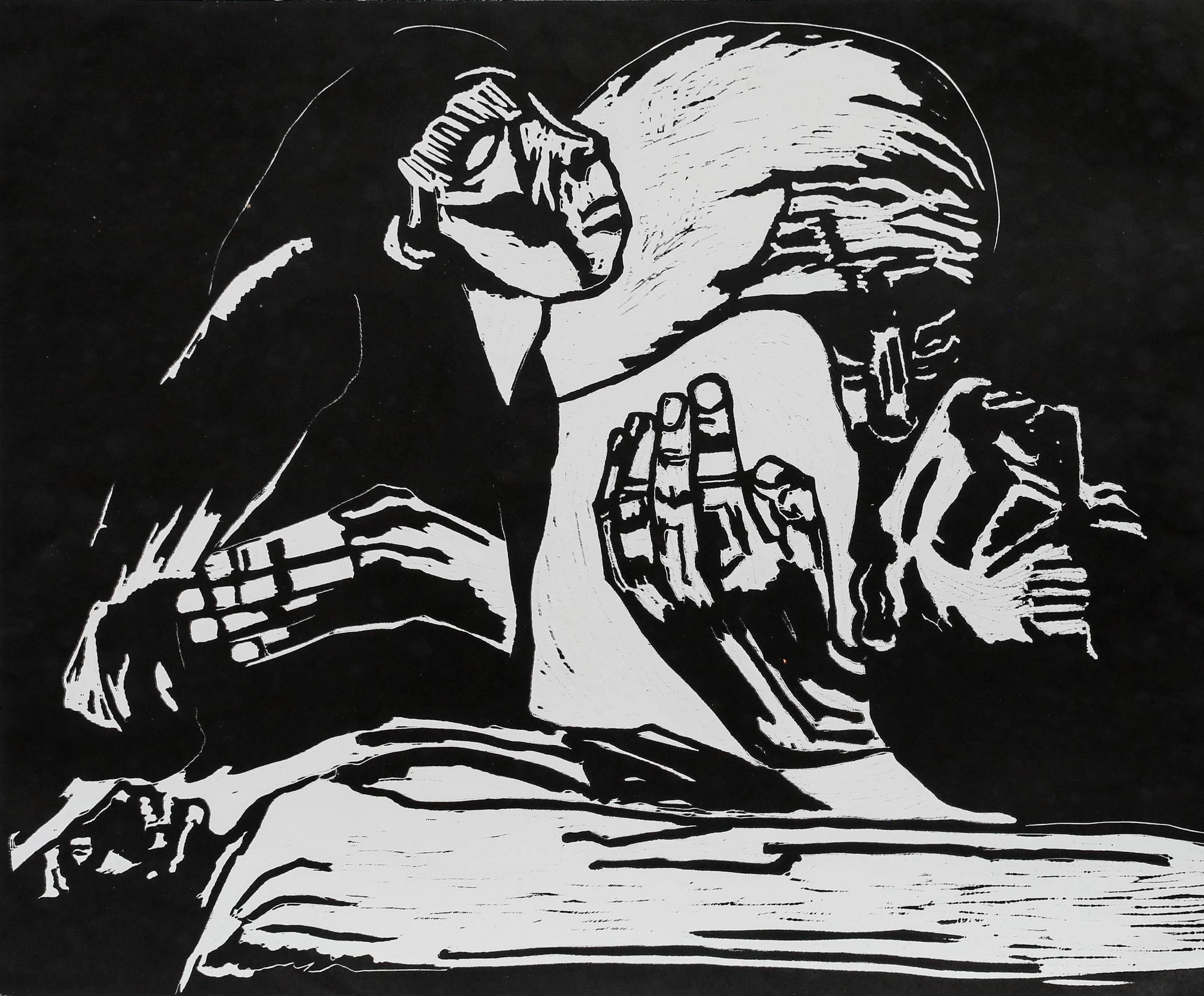 Sheila Oliner (1930-2020) - 1991 Linoldruck, Der Weg nach Basrah im Angebot 1