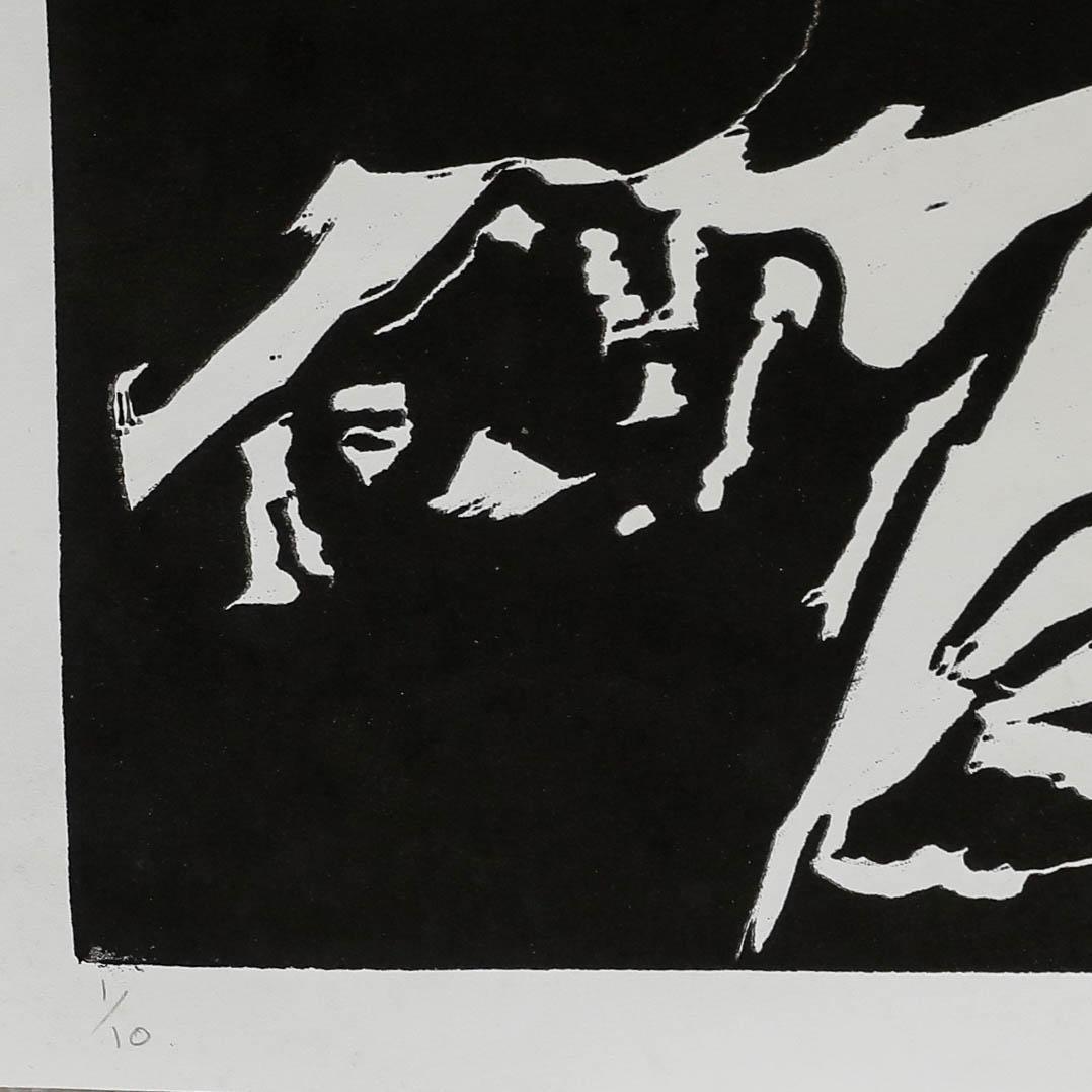 Sheila Oliner (1930-2020) - 1991 Linoldruck, Der Weg nach Basrah im Angebot 2