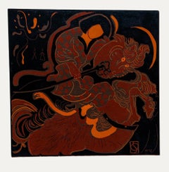 Sheila Oliner (1930-2020) - 1992 Linoprint, Warrior Woman