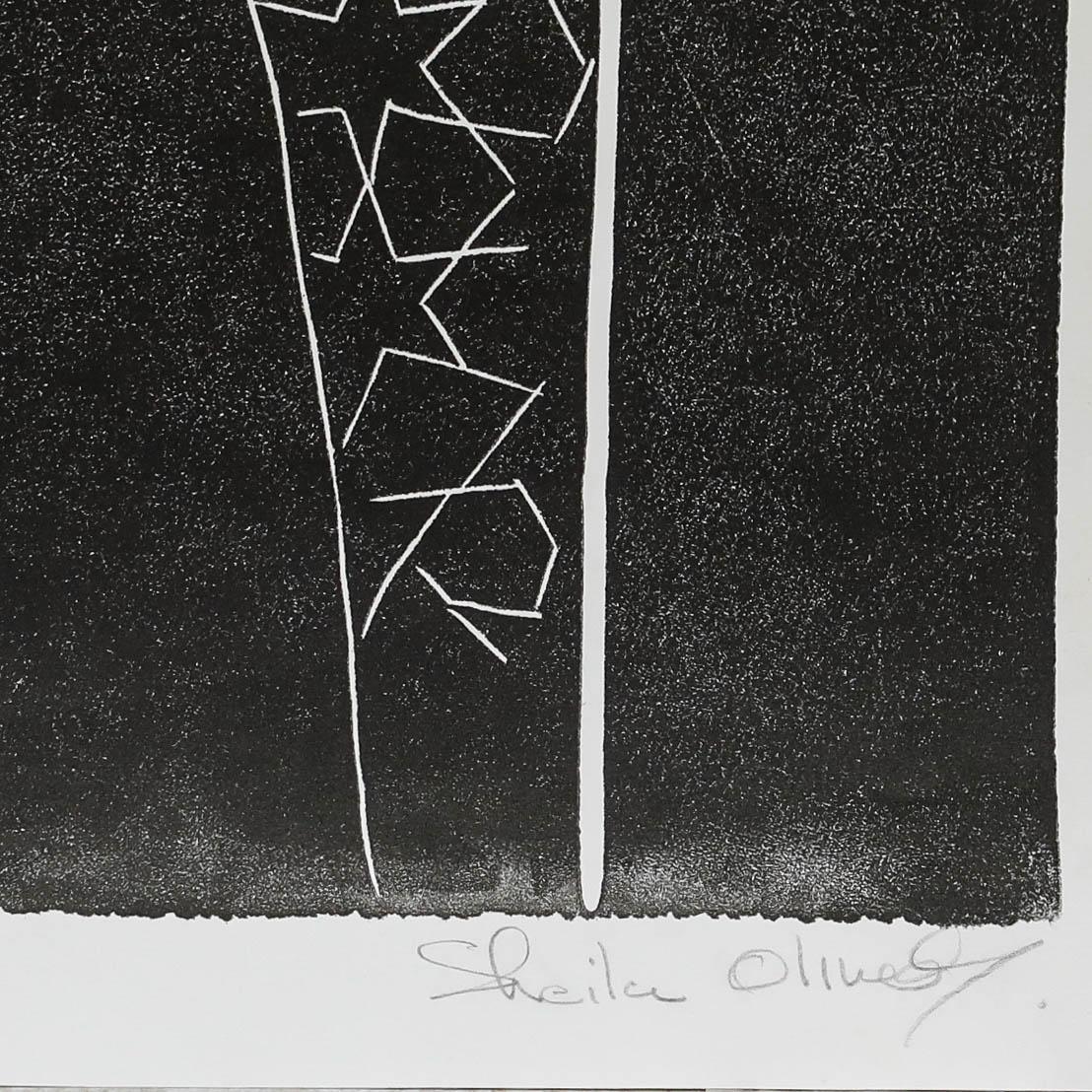 Sheila Oliner (1930-2020) - Linoldruck des 20. Jahrhunderts, Unter dem Bogen im Angebot 4