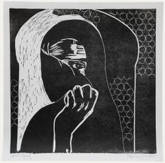 Sheila Oliner (1930-2020) - Linoldruck des 20. Jahrhunderts, Unter dem Bogen